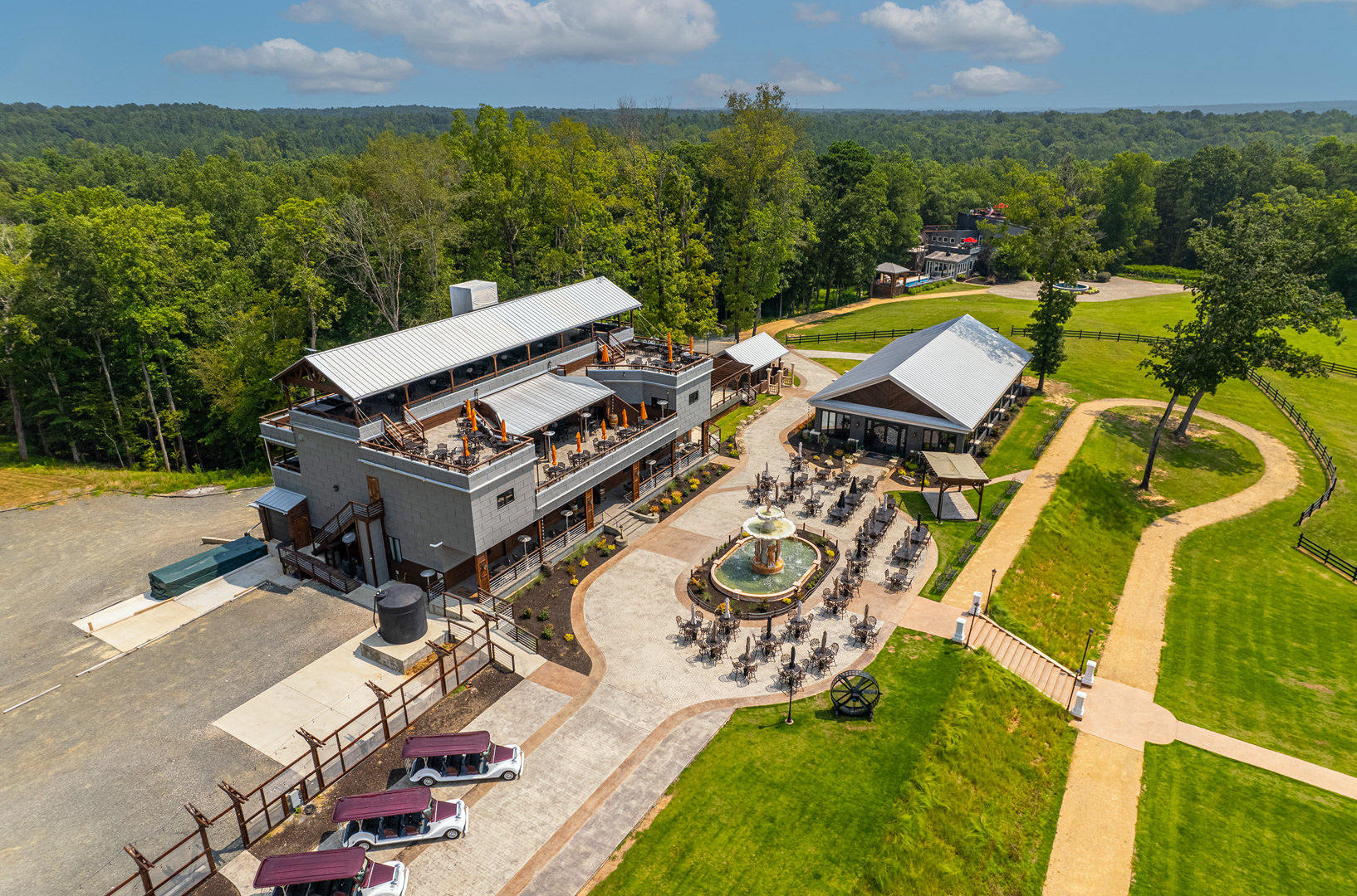 Zinchouse winery and brewery - aerial view